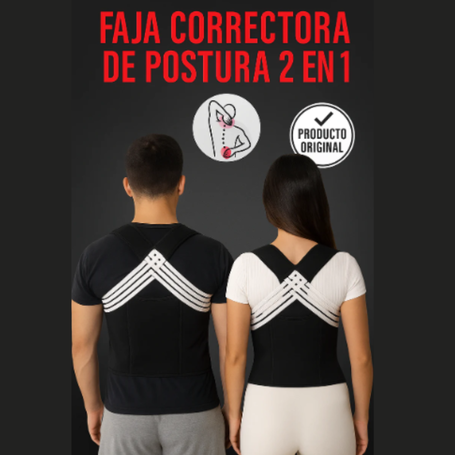 FAJA CORRECTOR DE POSTURA ORIGINAL 2 EN 1